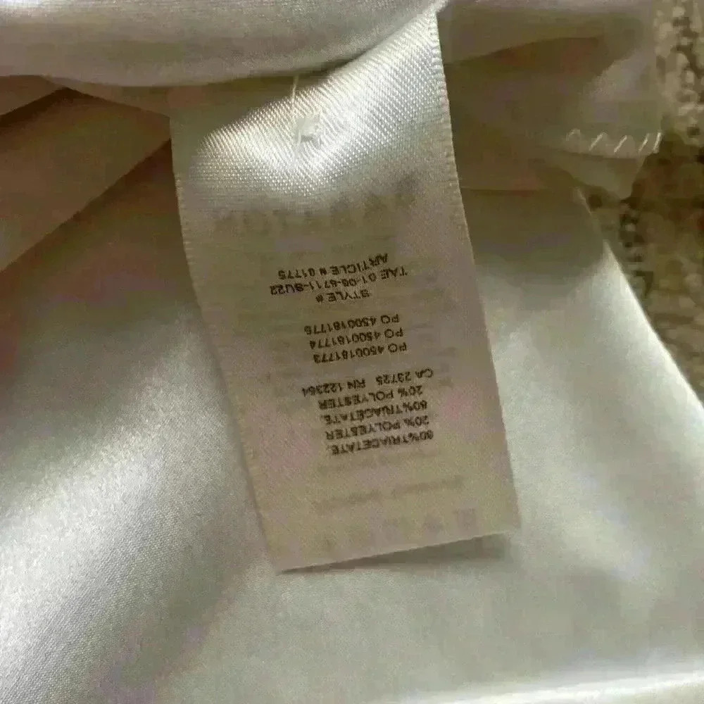 Babaton Refined Satin Cargo Pant, bone/white high waisted pant, size 16. - Picture 12 of 14